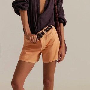 NWT Free People We The Free Tippi Denim Shorts Peach Glow Size 27 $78